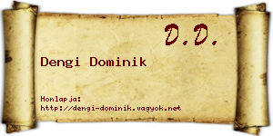 Dengi Dominik névjegykártya